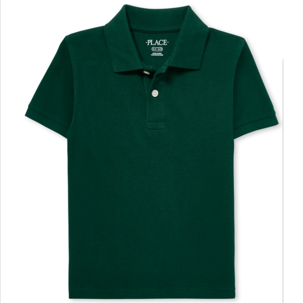 The Childs Place Green Polo School Uniform Church 7/8 M Kids Spruceshad